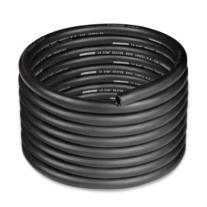 5 16" Heater Hose Coolant Radiator Straight 100PSI SAE 20R3 20FT Black