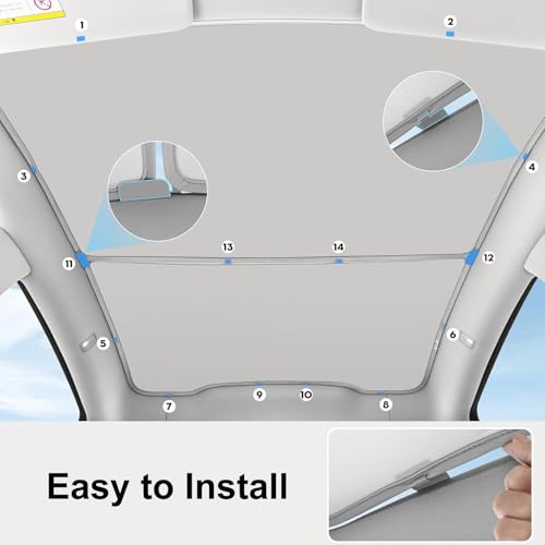 for Tesla Model Y Accessories Sunshade Roof