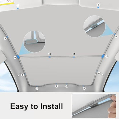 for Tesla Model Y Accessories Sunshade Roof