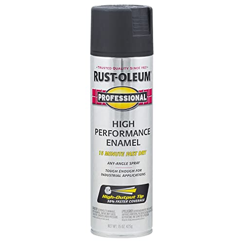 Professional High Performance Flat Black Spray Paint (15 Ounce)