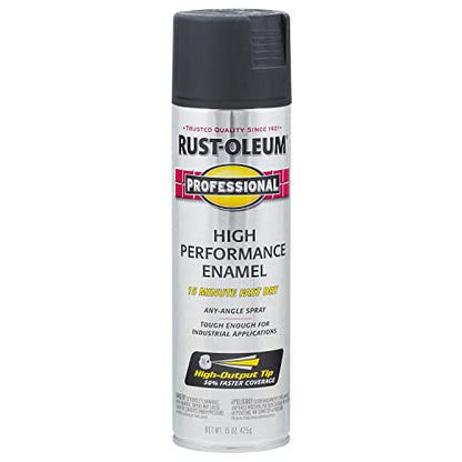Professional High Performance Flat Black Spray Paint (15 Ounce)