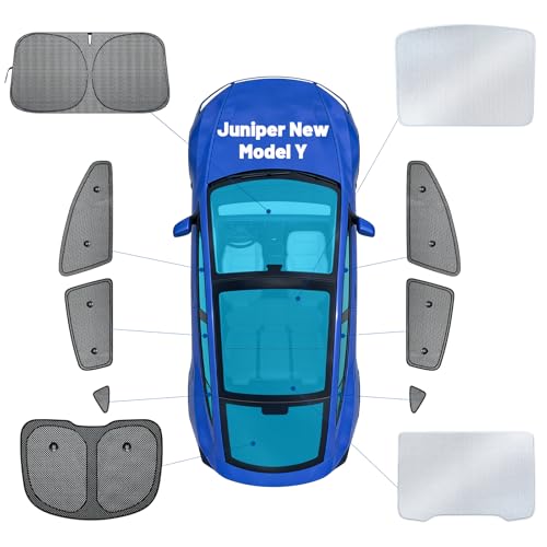 10PCS Sunshade Roof & Full Windshield Side Window for Tesla Model Y Juniper