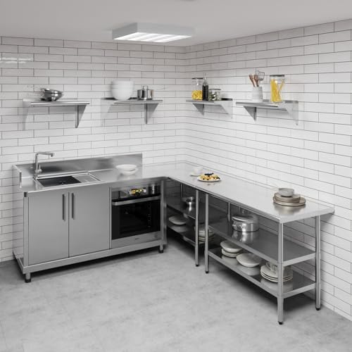 10 in. x 24 in. Stainless Steel Wall Mount Shelf