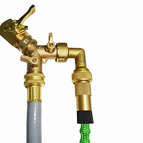 Brass Garden Hose Y Valve Hose Splitter Water Garden Hose Adapter 2 Way 3