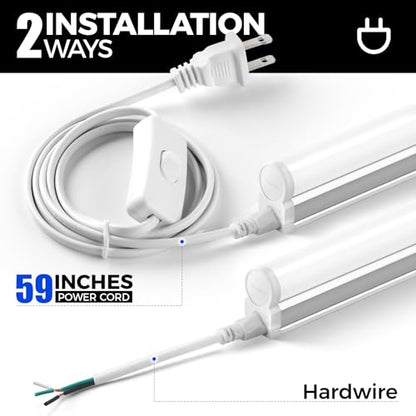 6 Pack LED T5 Integrated Single Fixture 1FT (6 Count)