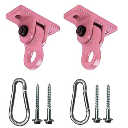 Heavy Duty Pink Swing Hangers Screws Bolts Included Over 5000 lb Capacity Playground Porch Yoga Seat Trapeze Wooden Sets Indoor Outdoor 2 Pack (2 Count)