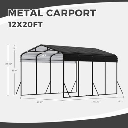 12x20 FT Metal Carport
