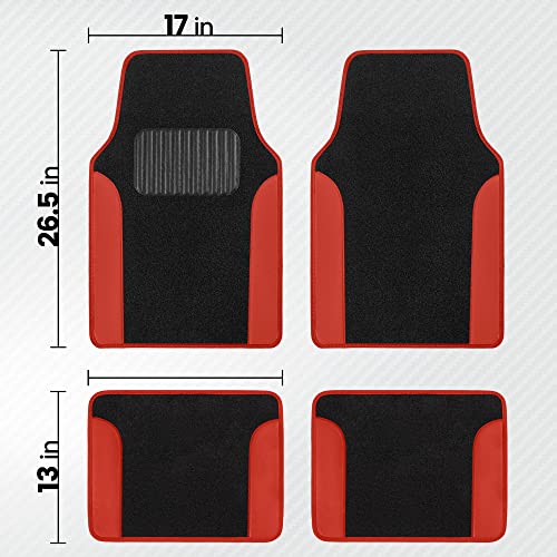 PolyPro Red Car Seat Covers Full Set with 4