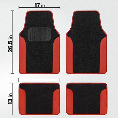 PolyPro Red Car Seat Covers Full Set with 4