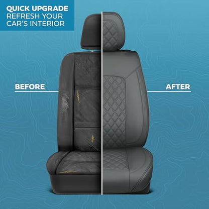 Curated Ashen Leather Seat Covers for Cars & SUVs