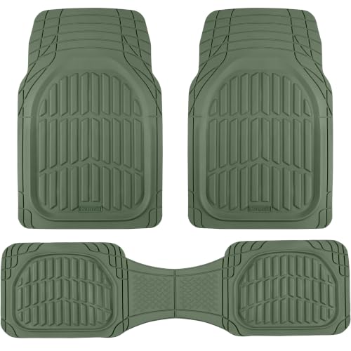 Green Rubber Car Mats Full Set