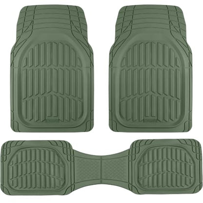 Green Rubber Car Mats Full Set