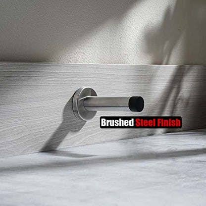 Door Stopper 304 Stainless Steel Thicken 1mm Sound Dampening Door Stop Bumper Wall Protetor 4 Pack