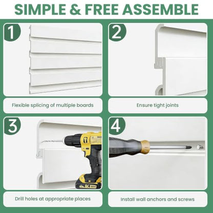 4x8 ft Slatwall Panel Wall Storage Systems