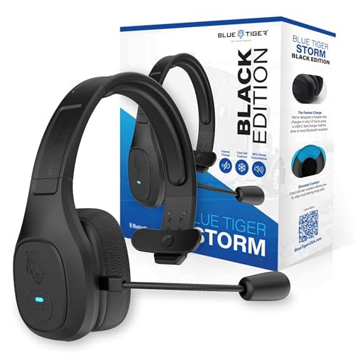 Storm Black Wireless Trucker Bluetooth Headset with Mic