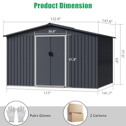 Outdoor Storage Shed 12 x 10 ft