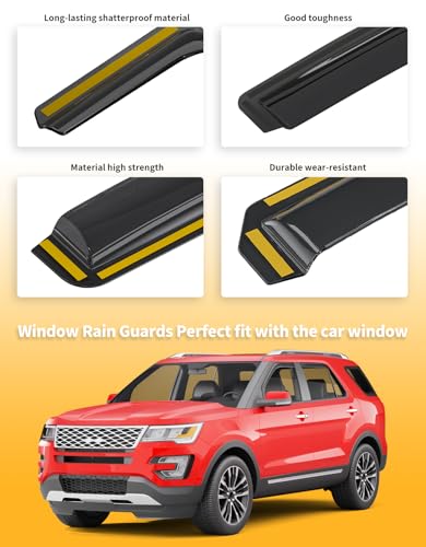 in Channel Window Visors Rain Guards for Ford Explorer 2011 (4 Count)
