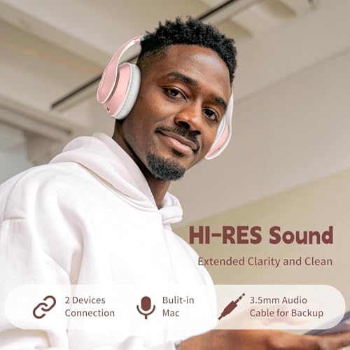 Wireless Bluetooth Headphones Over Ear V6.0 HiFi Stereo with Mic