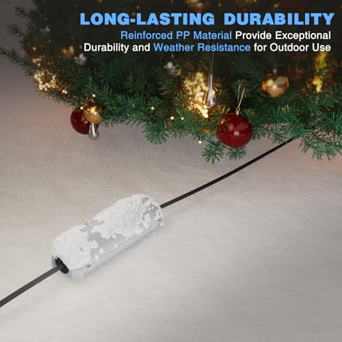 3 Pack] Flemoon Outdoor Extension Cord Safety Cover with Waterproof Seal