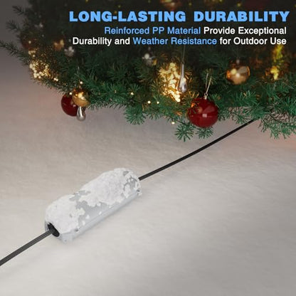 3 Pack] Flemoon Outdoor Extension Cord Safety Cover with Waterproof Seal