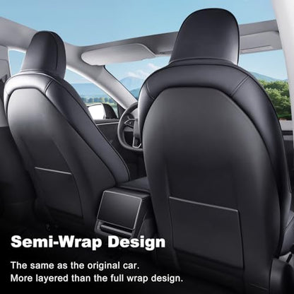 2024 2026 Tesla Model 3 Highland Upgraded Car Seat Covers Nappa Leather Car Interior Airbag Compatible Cushion Cover Full Set Custom Fit Model 3