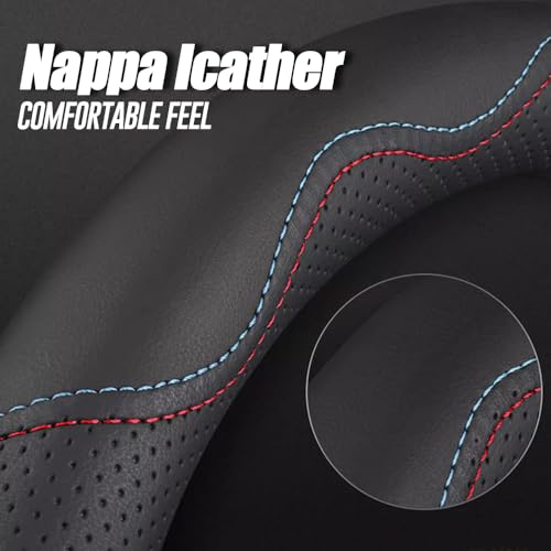Nappa Premium Leather car Steering Wheel Cover