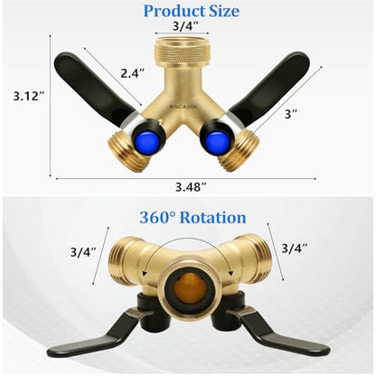 Brass Garden Hose Splitter