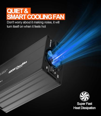 400W Car Power Inverter 12V to 110V AC｜24W+65W USB C