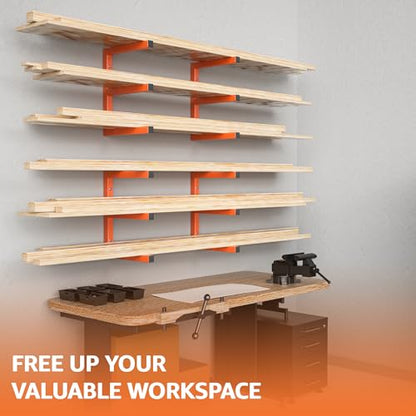 Wood Organizer and Lumber Storage Rack Wall Mount