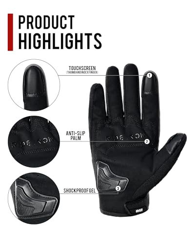 Motorcycle Gloves Motorbike Glove Full Finger Knuckle Protection Padding Touch Screen for Women Men