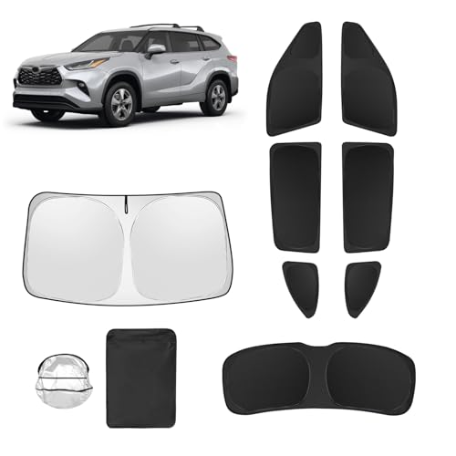 8pcs Car Window Shades for Toyota Highlander 2020 (8 Count)