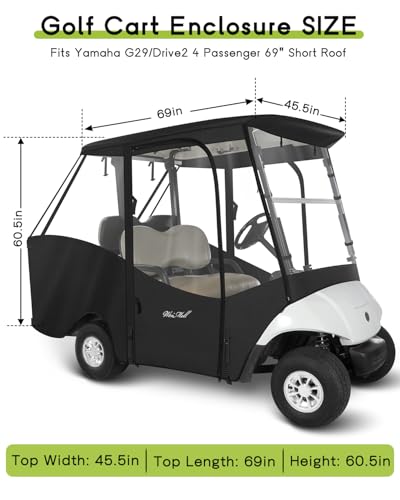 4 Passenger Golf Cart Enclosure for Yamaha G29 Drive