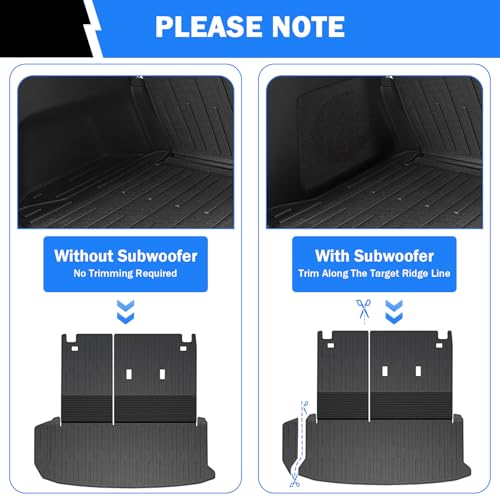 Trunk Mat & Backrest Mat & 2nd Row Seat Backrest for Toyota Grand Highlander 2024