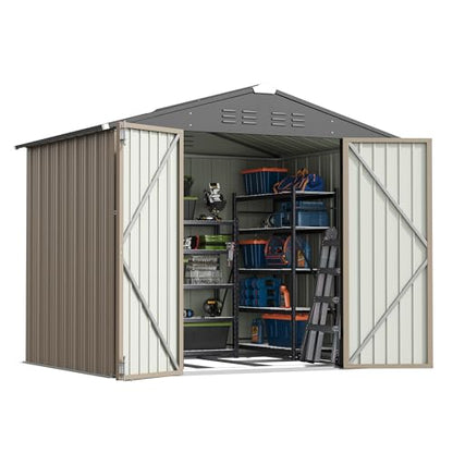 8x6 FT Outdoor Storage Shed with Floor Frame