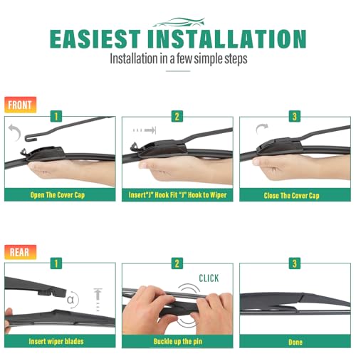 Windshield Wiper Blades Replacement for Nissan Rogue Pathfinder