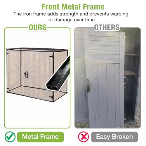 Weatherproof Outdoor Trash Can Shed