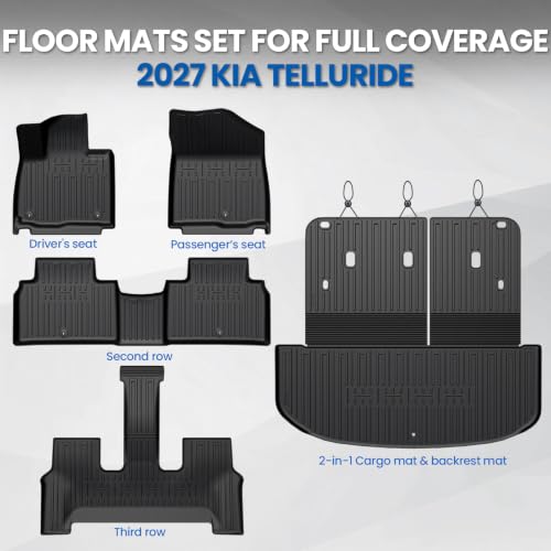 Floor Mats for Kia Telluride 2027 Gas Only