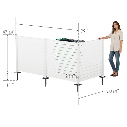 50" W x 48" H Outdoor Privacy Screen with Aluminum Posts (48.96 Sq Ft)