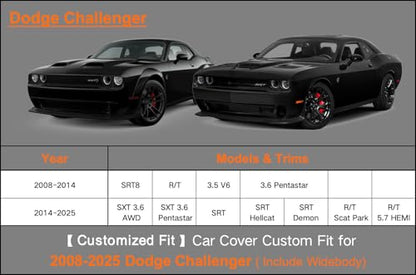 Waterproof Heavy Duty Car Cover Custom Fit Dodge Challenger