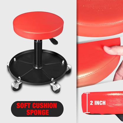Rolling Mechanic Stool with Wheels