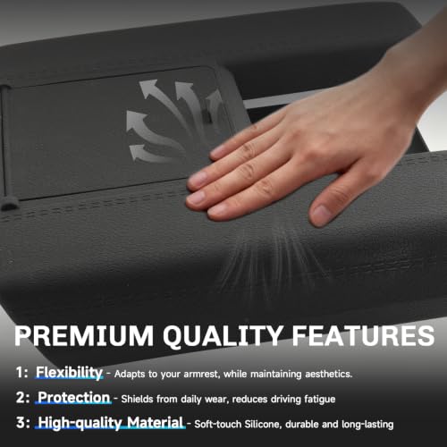 for 2026 Toyota Tundra Armrest Cover for 2026 Toyota Tundra Accessories 2026 Tundra Center Console Cover Silicone Full Cover Middle Console Protection