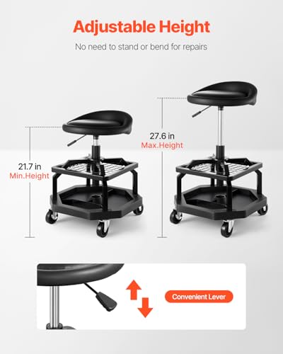 Industrial Black Pneumatic Garage Seat