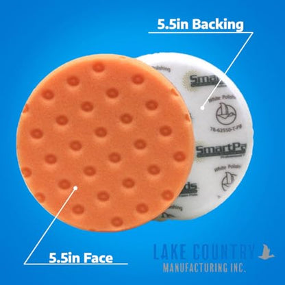 Smart Foam Pads Dual Action 5.5 inch Cut and Polish Combo (6 Count)
