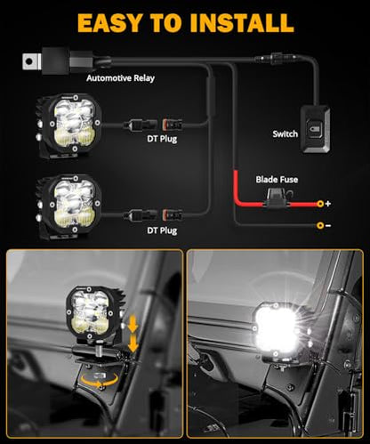 XP Ultra Series 3 Inch LED Light Pods Cube Off (2 Count)