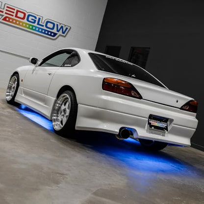4pc Blue Slimline LED Car Flexible Underglow Lighting Kit (4 Count)