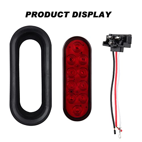 6 Inch Oval LED Trailer Tail Lights 10 LED (10 Count)