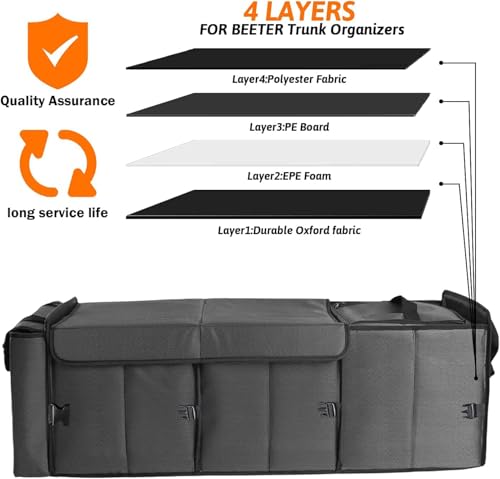 Large Trunk Organizer with Portable Leakproof Cooler Bag