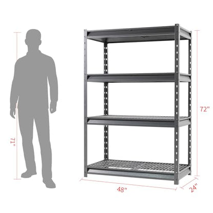 The Atlas 48" W Heavy Duty Garage Shelving Unit Load 12000 Lbs