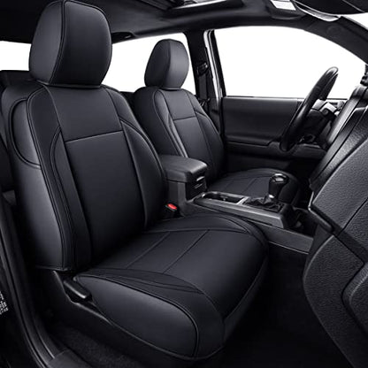 Tacoma Custom Fit Seat Covers for 2024 2025 Tacoma Crew Cab with Faux Leather