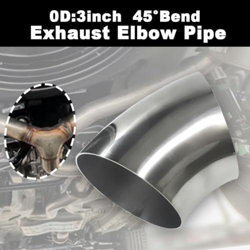 OD 3 Inch 45 Degree exhaust elbow Pipe